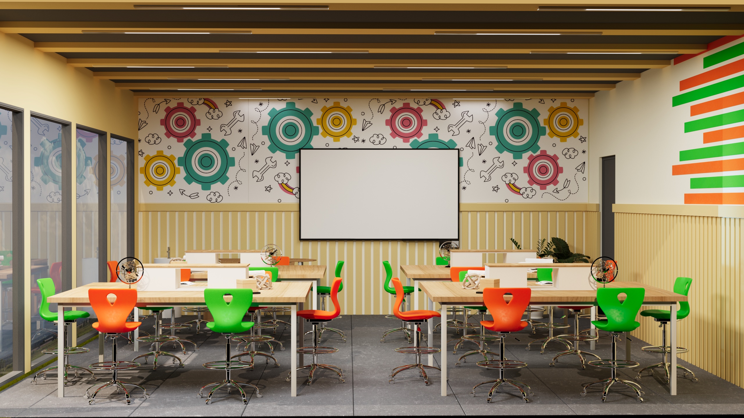 Müzik Resim Bigisayar,Kütüphane,Akıl Oyunları ve Diğer Hobi Odaları Projeleri